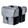 SACOCHE ARRIERE VELO DOUBLE BASIL GO 32L GRIS CLAIR FIXATION VELCROS SUR PORTE BAGAGE