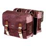 SACOCHE ARRIERE VELO DOUBLE BASIL BOHEME 35L ROUGE FIGUE FIXATION VELCROS SUR PORTE BAGAGE (37X15X37CM)