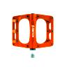 PEDALE VTT PLATEFORME DESCENTE - BMX SWITCH FREERIDE ALU CNC ORANGE FILETAGE 9-16 AVEC PICOTS (PAIRE) 100X90MM